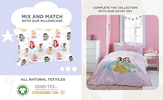 Saturday Park Pink Hearts Full Sheet Set - 4 Piece 100% Organic Cotton Sheets - GOTS & Oeko-TEX Certified