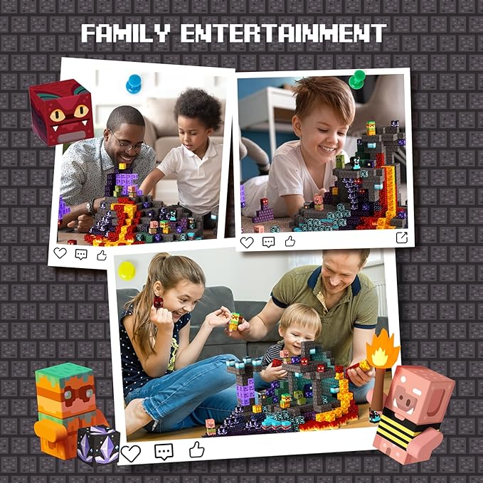 GobiDex 100PCS Magnetic Building Blocks Game-Based Build Magwonder Cave World with Magnet Construction Toys STEM Sensory Gift for Boys Girls Birthday