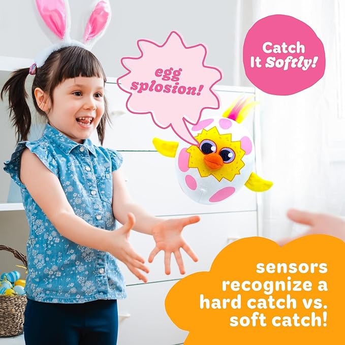 Move2Play, Egg Toss, Hilariously Wild and Fun Active Play Game | Easter Basket Stuffer | Easter Gift for Kids & Toddlers | Boys & Girls Ages 3, 4-8+ | Indoor/Outdoor Toy