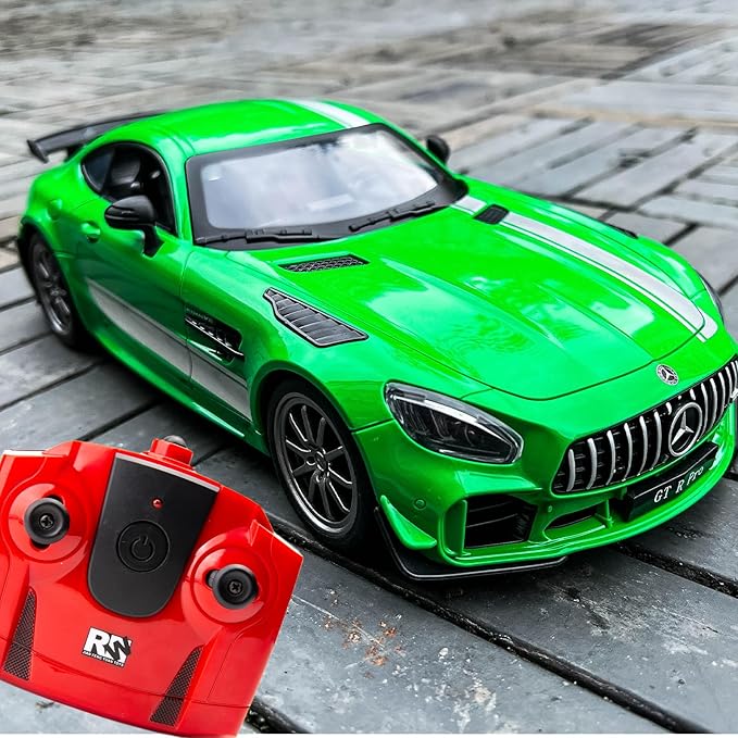 BDTCTK 1/16 Benz AMG GTR Large Size Remote Control Vehicle Cars with Lights Great Gift RC Car Toy for Boys & Girls(Green)