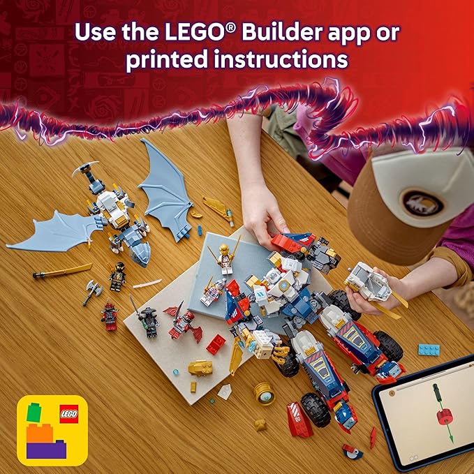LEGO NINJAGO Zane's Ultra Combiner Mech Ninja Toy - Pretend Play 4-in-1 Building Toy Set for Kids, Boys and Girls, Ages 9+ - with 6 Minifigures - Gift Idea for Birthdays - 71834