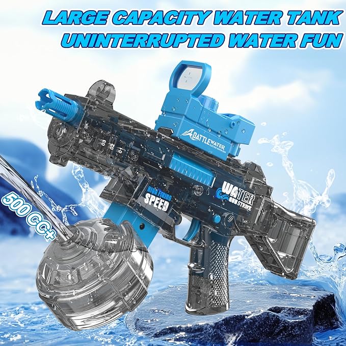 2 Pack Electric Water Guns for Adults Kids Automatic Squirt Water Gun High Capacity Water Gun Ultimate Battle Powerful Water Blaster Up To 33 FT Long Range Summer Outdoor Beach Swimming Pool Water Toy