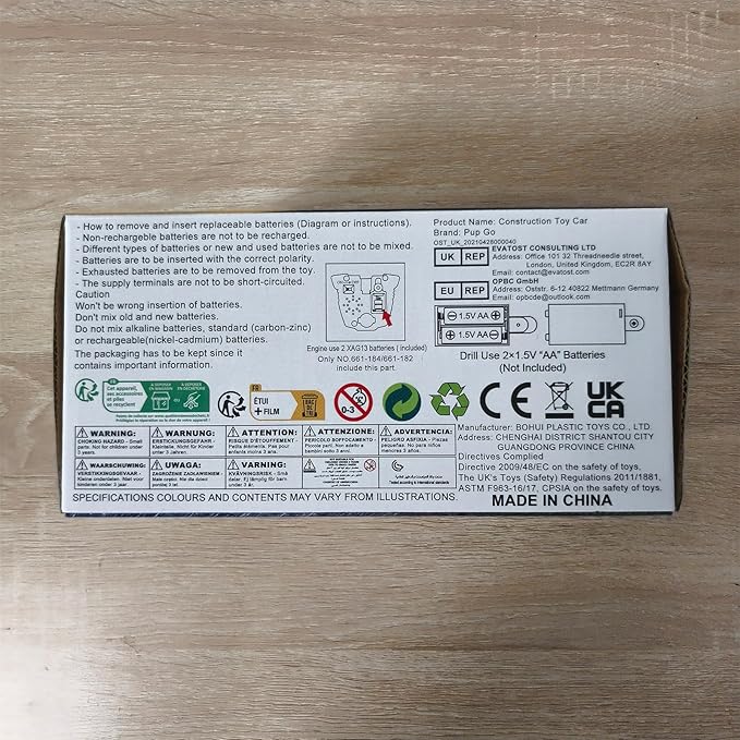 Pup Go 3-in-1 Take Apart Car for Boys with Electric Drill, 46Pcs Construction Toy Truck, Build Your Own Toy Car with Play Tools, Ideal STEM Gift for Kids Children Ages 3 4 5 6 7 8 9 Year Old Red