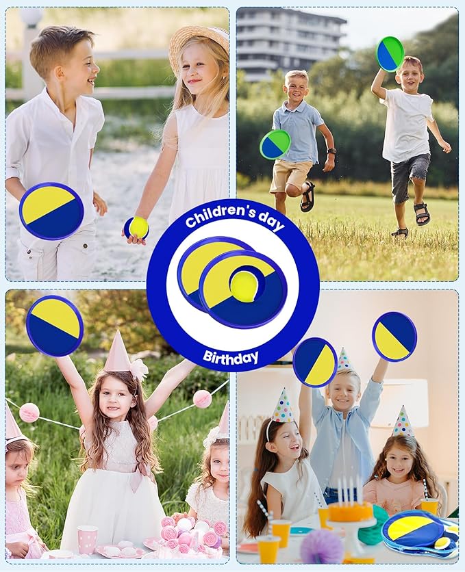 Aywewii Toss and Catch Ball Game Outdoor Toys for Kids Pool Toys Beach Toys Outdoor Yard Games Ball Catch Paddle Set for 3 4 5 6 7 8 9 10 Year Old Easter Basket Gifts