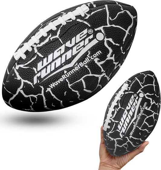 Wave Runner Grip It Waterproof Junior Size Football, 9.25 Size, Durable & Double Laced, Perfect for Beach Accessories, Kids Games, Pool Toys, Outdoor Games, All-Weather Indoor & Outdoor Play