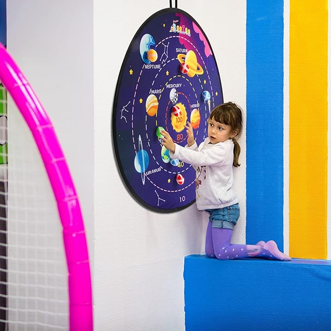 BooTaa 29" Large Dart Board for Kids, Kids Dart Board with Sticky Balls, Boys Toys, Indoor/Sport Outdoor Fun Party Play Game Toys, Birthday Gifts for 3 4 5 6 7 8 9 10 11 12 Year Old Boys Girls