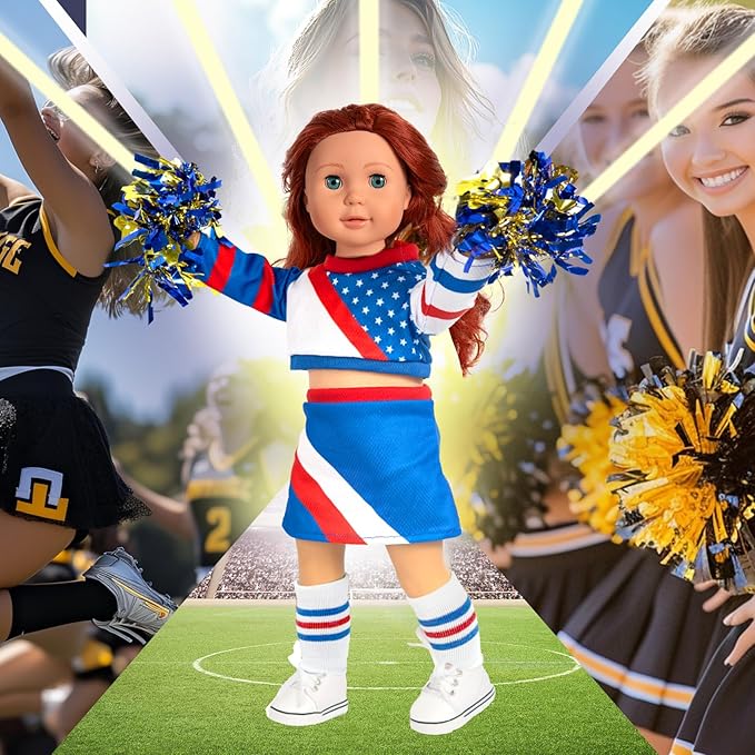 18 inch Doll Clothes Accessories American Doll Socks 18 inch Girl Doll Shoes - Compatible with18 Inch Dolls Clothes