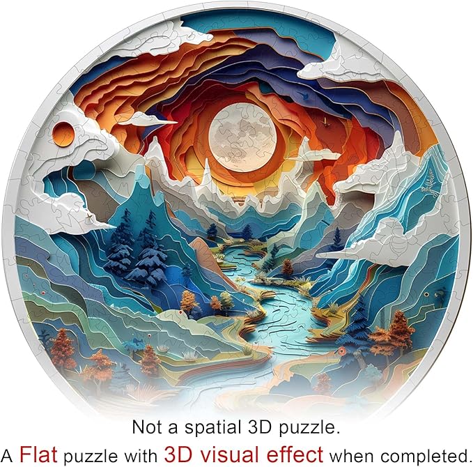 Wooden Puzzles for Adults, 3D Vision Inside Cave (S-100pcs) Wooden Jigsaw Puzzles Kids, Unique Shaped Animal Wood Puzzles Adults, Wood Animal Puzzles for Birthday Gifts Family Games 8.5*8.5in
