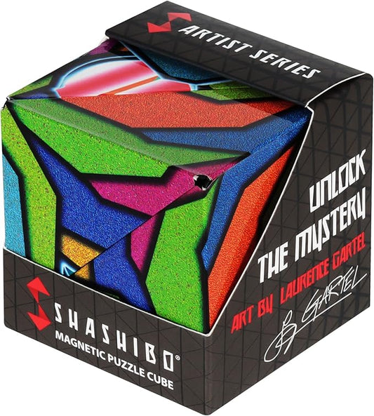SHASHIBO Shape Shifting Box - STEM Magnetic Fidget Cube That Transforms Into Over 70 Shapes, Download Fun in Motion Toys Mobile App (Stained Glass)