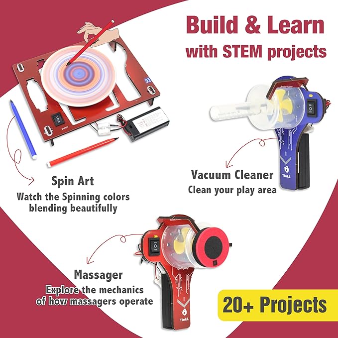 Butterfly EduFields STEM Kits for Boys Age 8-12 | 20+ Projects & Activities | Science & Engineering Toys | Learning Gifts for Kids 8 9 10 11 12 | Ideal for Ages 8+ Year Old Boys