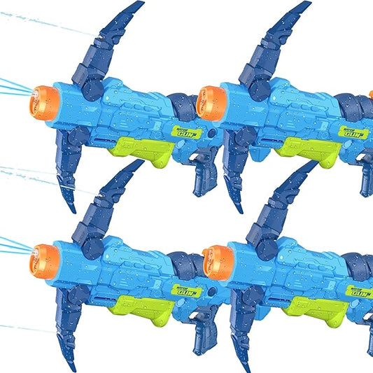4 PCS Water Gun for Kids, Super Squirt Guns Water Soaker Blaster - 2 Nozzle, 4 Shooting Modes Switch - Crossbow Design - 26 Ft Long Shooting Range - Summer Toys Gun for Boys Girls Adults Outdoor Pool