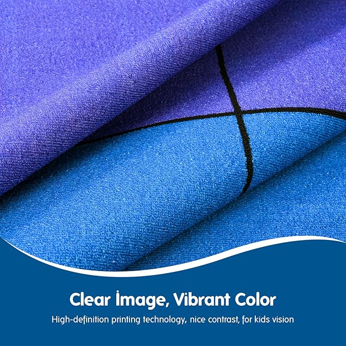 Booooom Jackson Classroom Rug Elementary, Large Classroom Carpet Preshool Seating Rug for School, Classroom Area Rug Educational Carpet with Non-Slip Backing (9'02''x11'97'', Colorful)