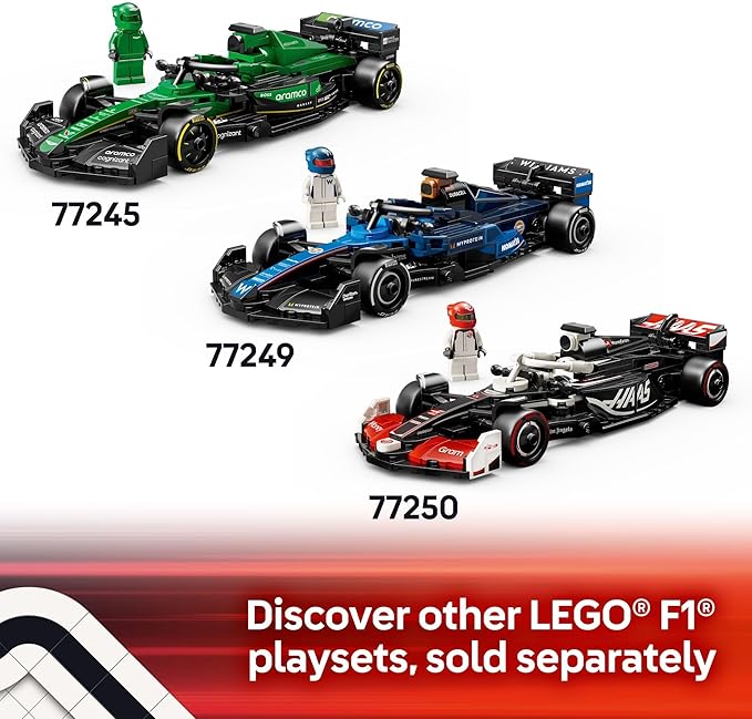 LEGO Speed Champions Kick Sauber F1 Team C44 Race Car Toy - Building Set for Kids, Boys & Girls, Ages 10+ - Toy Car for F1 Fans - Gift Idea for Birthday - 77247