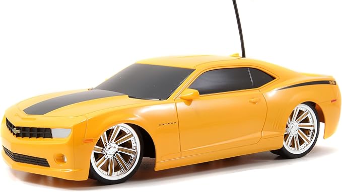 Jada Toys HyperChargers 2010 Chevy Camaro SS BTM Remote Controlled Vehicle (1:16), Yellow, Medium