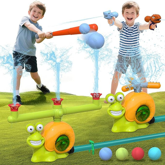 Water Sprinkler Toy for Kids Outdoor Water Toys for Yard Summer Lawn Pool Party Fun for Boys and Girls Water Toys for Kids Aged 3 and Above (Yellow)