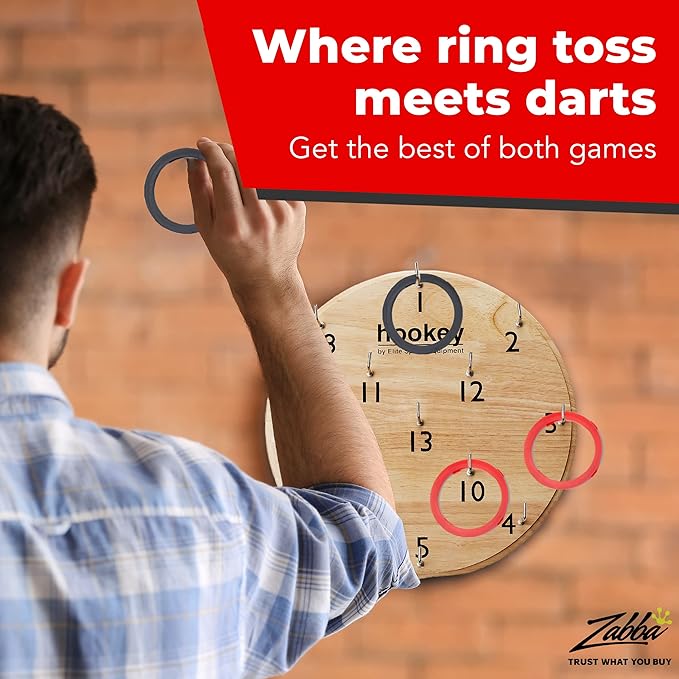 Elite Sportz Ring Toss Game -Games for Man Caves, Apartments, and Outdoor Fun - Gift for Adults and Kids - Indoor & Outdoor Games for Family and Friends - Dorm Games, Party Games, Gifts for Men Women