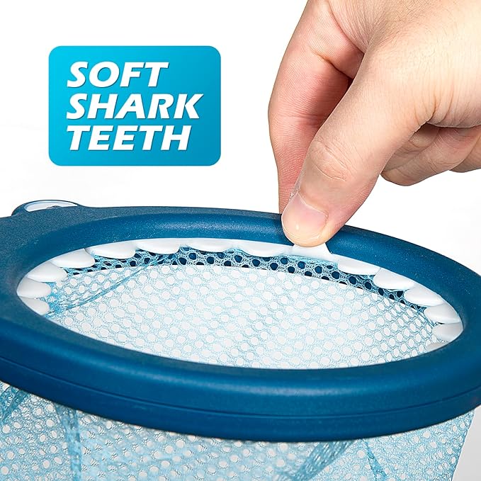 No Hole Mold Free Bath Toys for Toddlers 1-3, Water Toys for 6-12 Months Infants with Storage Bag, Baby Shark Toys for Pool, Bathtub, Beach, Shower, Tub, Kids Boys Girls Gifts