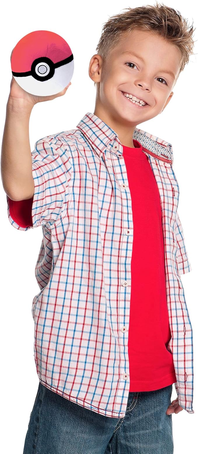 Pokemon 5" Poké Ball Plush 4-Pack - Pokeball, Great, Ultra, Master - Officially Licensed - Soft Stuffed Toy with Weighted Bottom - Gift for Kids, Boys, Girls - 2+