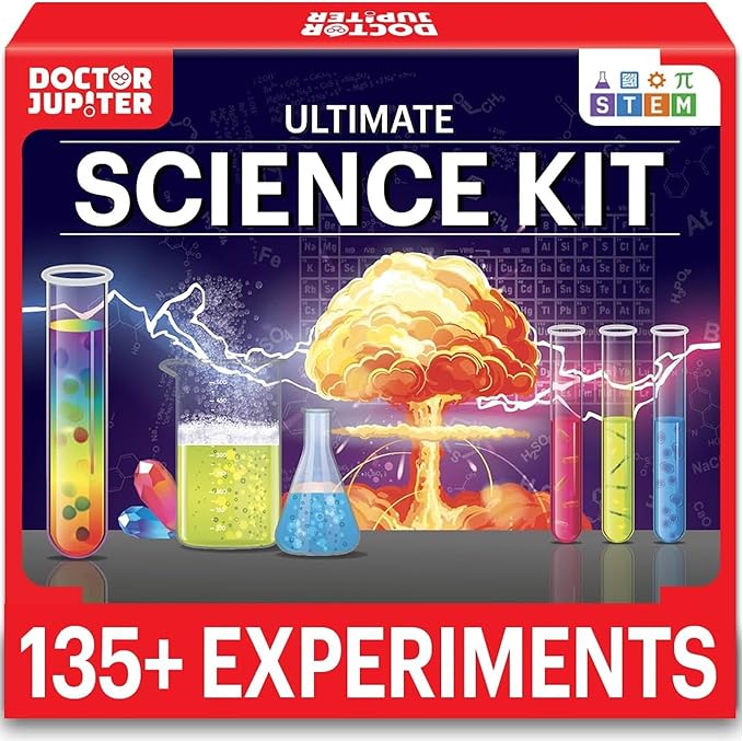 Doctor Jupiter Science Kit for Kids Ages 8-9-10-11-12-13-14| Birthday Gift Ideas for Boys & Girls 8+ Years Old | STEM Toy with 135+ Experiments| Learning & Educational Kits