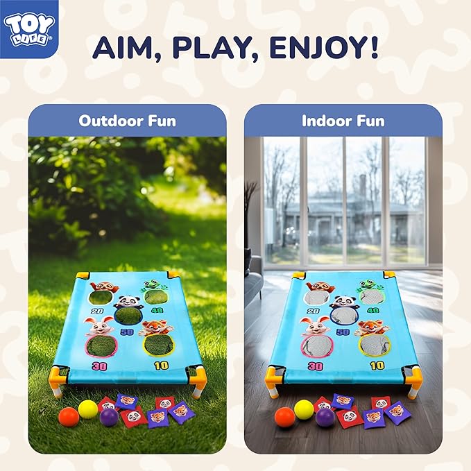 TOY Life Bean Bag Toss Carnival Games, Corn Hole, Yard Games for Kids Outdoor Game for Kids, Gift for 3 4 5 Year Old Boys Girls, Indoor Backyard Toddler Outdoor Toys for Birthday Party Family Reunion