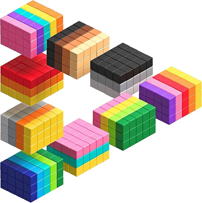 PIXIO TROPIC - Tiny Magnetic Blocks Building Toy in the Pixel Art style with free App - 5/16" plastic cubes with 6 magnets inside - Open ended toy - Creativity toy for Ages 6+ - 60pcs