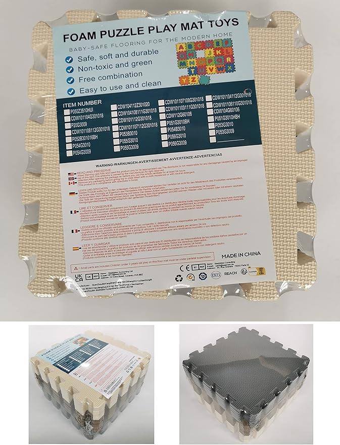 MQIAOHAM Outdoor/Indoor Protective Flooring Mats - Interlocking Reversible Floor Matting Suitable Gym, Play Area, Exercise, Yoga White Pink Rose 101103109