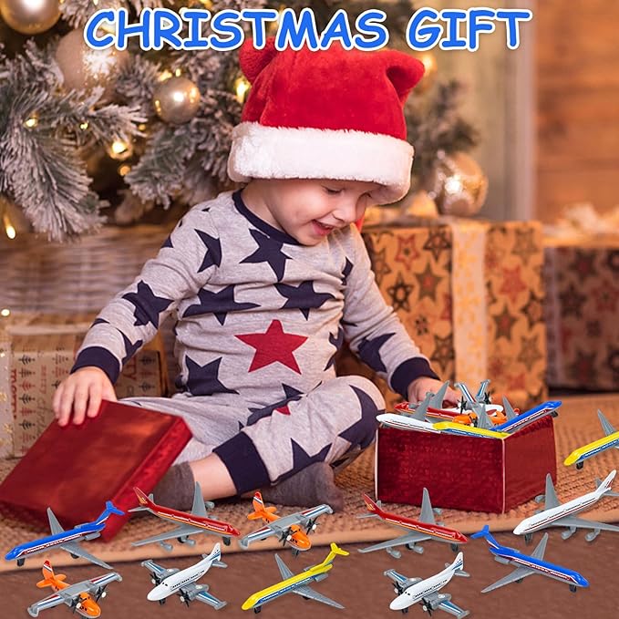 YongnKids 18 Pack Diecast Airplane Toys for Toddlers, Aircraft Plane Toy for Boy Girls 3 4 5 6 7 Years Old,Metal Aeroplane Toys Set Models Plane Best Gift for Kids Birthday Party Favours Toys