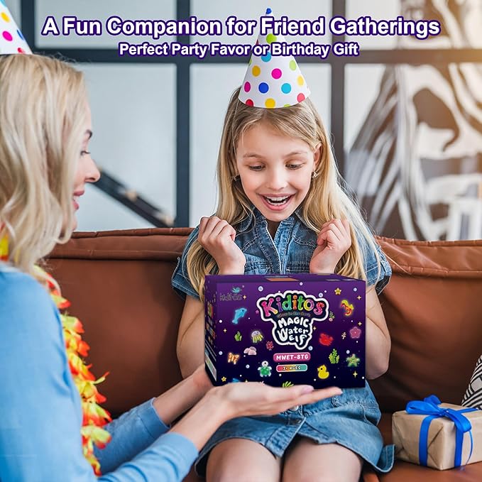 Kiditos Glow in The Dark Magic Water Elf Toy Kit,Aqua Fairy Water Gel Kit-8 Glow Gel&10 Molds-Make Your Own Water Pets&Squishy Toys–Fun Summer DIY Craft Kit,Birthday Gift&Party Favors for Kids Ages 3+