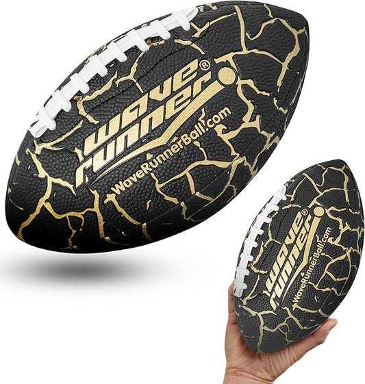Wave Runner Grip It Waterproof Junior Size Football, 9.25 Size, Durable & Double Laced, Perfect for Beach Accessories, Kids Games, Pool Toys, Outdoor Games, All-Weather Indoor & Outdoor Play