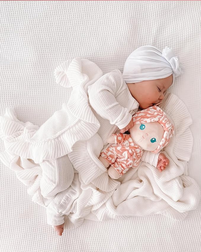 Soft Baby Doll Toys (9''), My First Baby Rag Doll for 1 Year-Old Girl Birthday Gift, Christmas Plush Toys Gift for Toddler Kids Infants-Pudding Baby