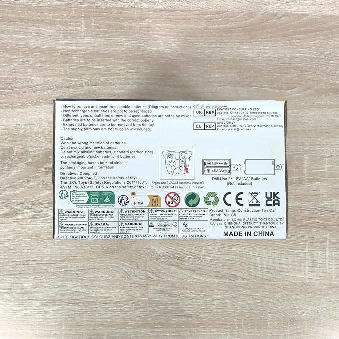 Pup Go 3-in-1 Take Apart Car for Boys with Electric Drill, 43Pcs Construction Toy Truck, Build Your Own Car with Play Tools, Ideal STEM Present for Kids Children Ages 3 4 5 6 7 Year Black