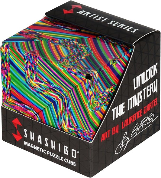 SHASHIBO Shape Shifting Box - STEM Magnetic Fidget Cube That Transforms Into Over 70 Shapes, Download Fun in Motion Toys Mobile App (Water Color)