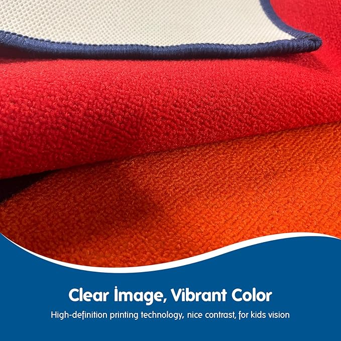 Booooom Jackson Classroom Rug Elementary, Large Classroom Carpet Preshool Seating Rug for School, Classroom Area Rug Educational Carpet with Non-Slip Backing (7'54''x13'12'', Square 2)