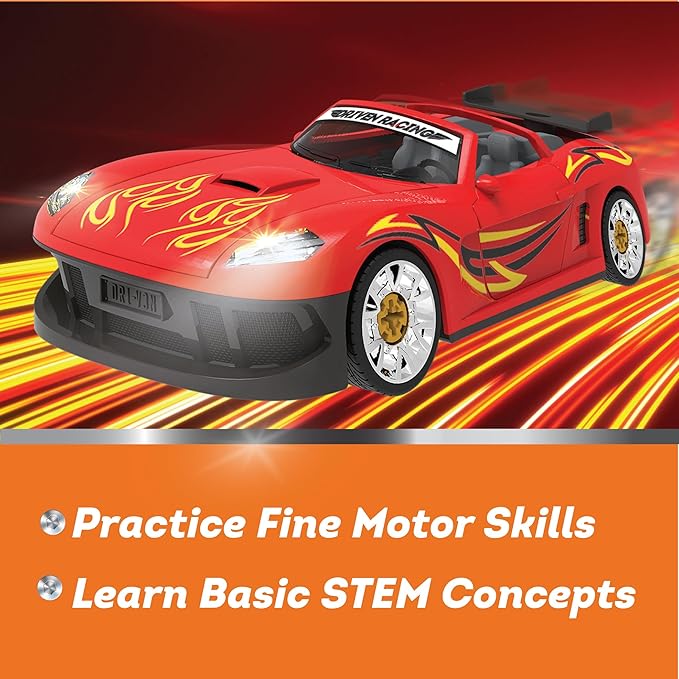 Driven by Battat Take-Apart Sports Car Playset 34pc Red Toy Car STEM Toy with Mini Tool Lights & Sounds 3 Years +