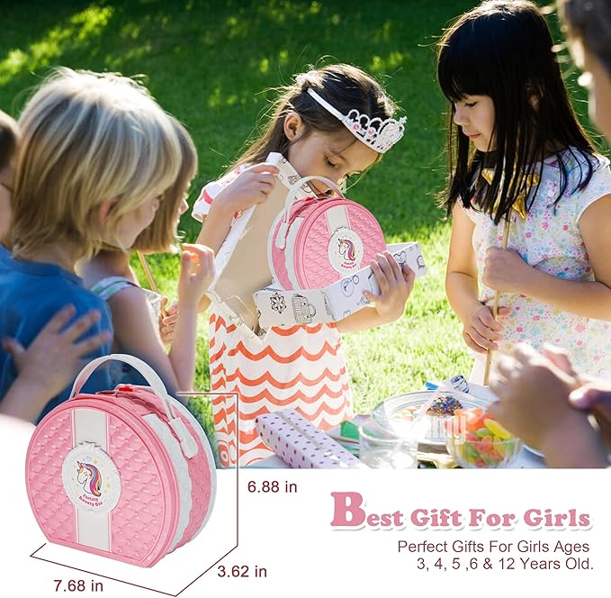 Kids Makeup Sets for Girls 5-8, 66PCS Makeup for Kids Kit Gifts Toys for Girls,Play Real Make Up Kit for Little Girls,Princess Birthday Washable Toddlers Cosmetic for Children Age 3-12 Years Old