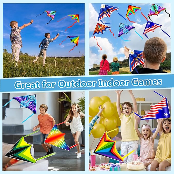 20 Pcs Flying Toys| Small Kites| Airplane Launcher Toys for Kids 3-5 6 7 8 Stocking Stuffers, Outdoor Toys Flying Kites Bulk Goodie Bags Stuffers| Party Favors for Kids 3-5 4-8 Beach Trip