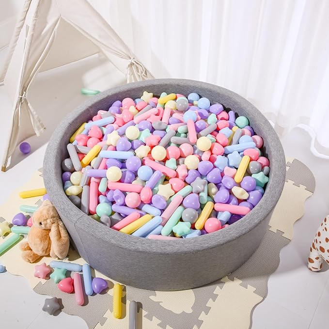STARBOLO Ball Pit Balls for Toddlers - Macaron Ball Pit Balls Crush Proof Plastic Toy Balls for Toddlers Ball Pits, Baby Pool Water Toys,Ball Pit Play Tent,200pcs(Macaron)