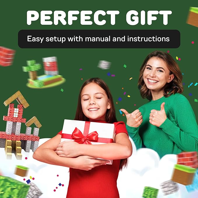 Magnetic Blocks, 100 Pcs, Ages 4-9, Forest Theme, Magnetic Building Blocks for Kids, Building Toys, Toddler Toys