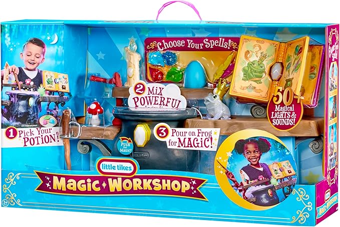 Little Tikes Magic Workshop Roleplay Tabletop Play Set for Kids, Boys, Girls, 3+