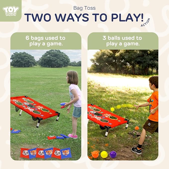 TOY Life Bean Bag Toss Carnival Games, Corn Hole, Yard Games for Kids Outdoor Game for Kids, Gift for 3 4 5 Year Old Boys Girls, Indoor Backyard Toddler Outdoor Toys for Birthday Party Family Reunion