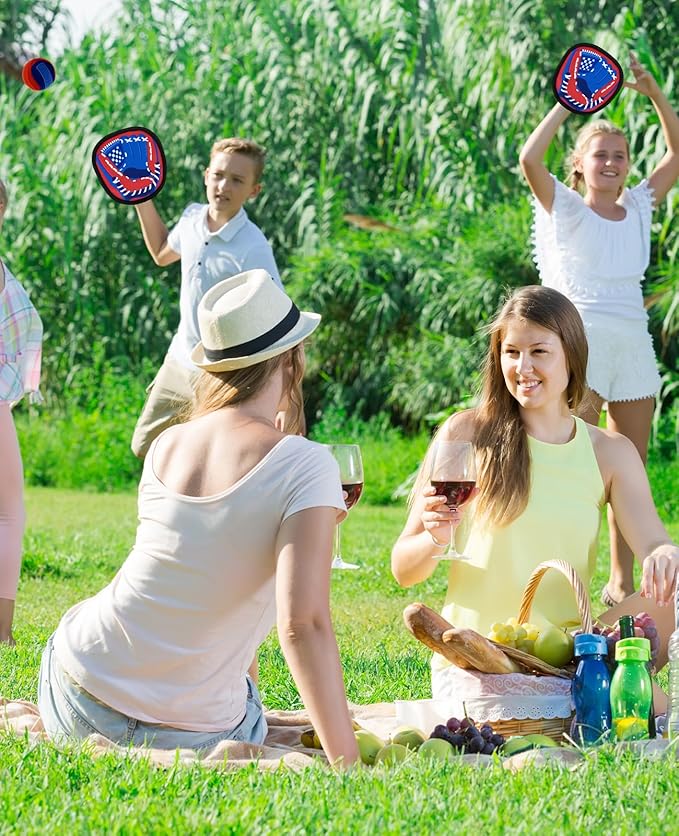 Aywewii Toss and Catch Ball Set Outdoor Beach Pool Toys for Kids Games Baseball Ball Catch Game Toddler Toys Games Gifts for 3 4 5 Year Old Boys Girls Birthday Gifts Easter Basket Stuffers