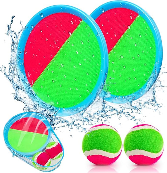 Toss and Catch Ball Set Kids Toys Outdoor Beach Pool Toys Ball Catch Sets Classic Outdoor Beach Games Yard Games for 3 4 5 6 7 8 Year Old Boys Girls Gifts Sports Easter Basket Stuffers