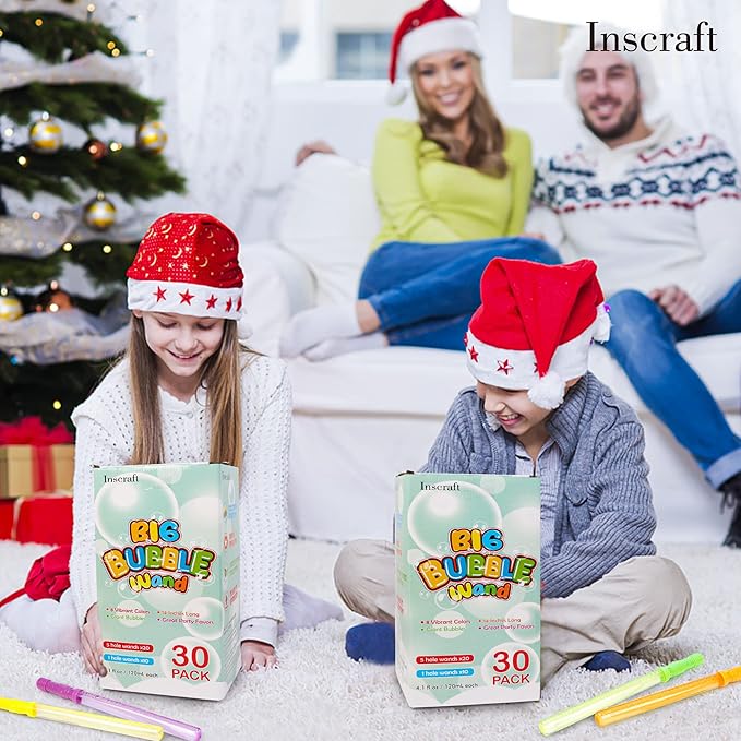 30 Pack 14’’ Big Bubble Wands, 8 Colors Bulk for Summer Toy, Outdoor / Indoor Activity Use, Easter, Birthday, Graduation, Shower, Bubbles Party Favors Supplies for Kids Toddlers