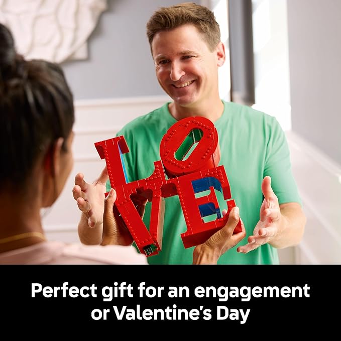 LEGO Art Love Collectible Building Sets - DIY Kit for Adults, Ages 18+ - Craft for Home Decor & Display - Gift Idea for Anniversaries, Birthdays, & More - 31214