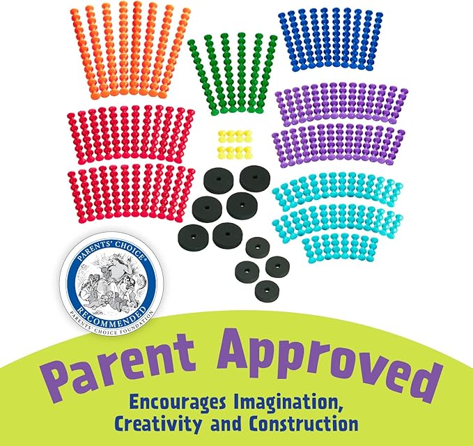 POPULAR PLAYTHINGS Playstix Vehicles Set Construction Toy Building Blocks 130 Piece Kit