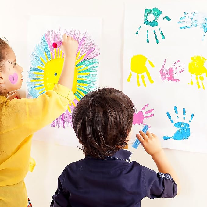 Shuttle Art Tempera Paint Sticks, 32 Colors Solid Tempera Paint for Kids, Super Quick Drying, No-Toxic, Works Great on Paper Wood Glass Ceramic Canvas