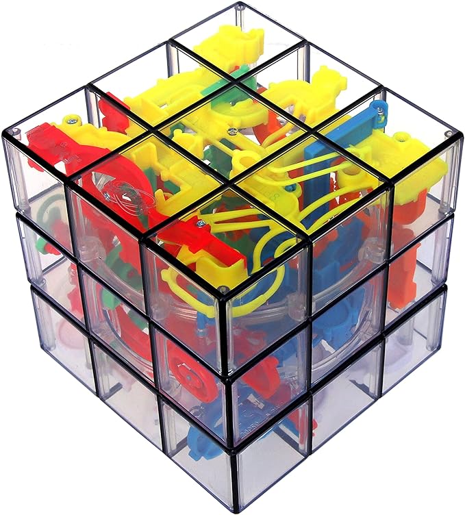 Rubik’s Perplexus Fusion 3x3 Gravity 3D Maze Game Brain Teaser Puzzle Ball | Anxiety Relief Items Cool Stuff | Sensory Toys for Adults & Kids Ages 8+