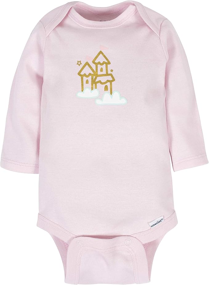 Gerber Baby Girls' 6-Pack Long-Sleeve Onesies Bodysuits