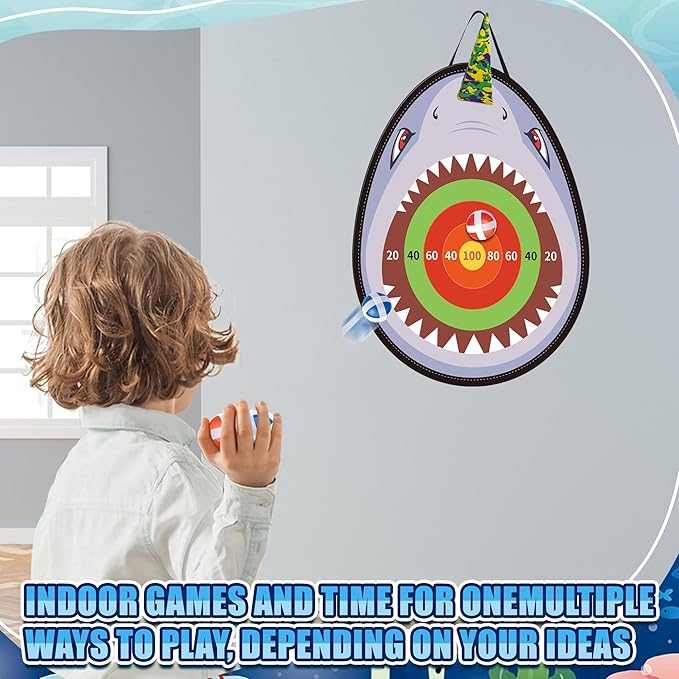 APEO Dart Board for Kids Dart Board Toys for Ages 8-13 with Gun Sticky Balls Darts and Rings Indoor Outdoor Yard Halloween Birthday Party Games for Kids Funny Gifts for 12 Year Old Boy