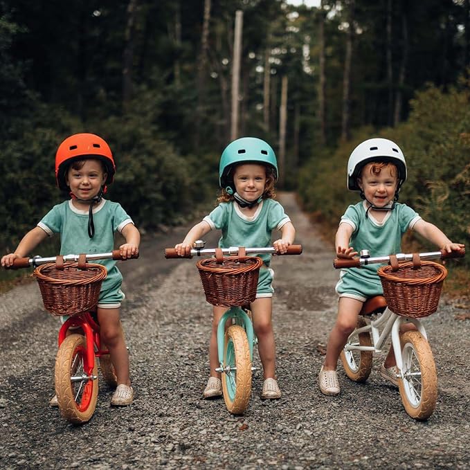 ACEGER 12" Kids Balance Bike with Basket, No Pedal Toddler Bicycle for Early Learning Leg Strength and Steady Balancing, Durable Frame&Tool-Free Adjustable Seat, Gift Bike for 2-5 Kids